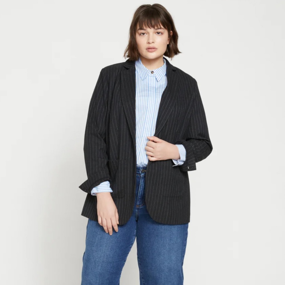 Universal Standard The Pinstripe Blazer